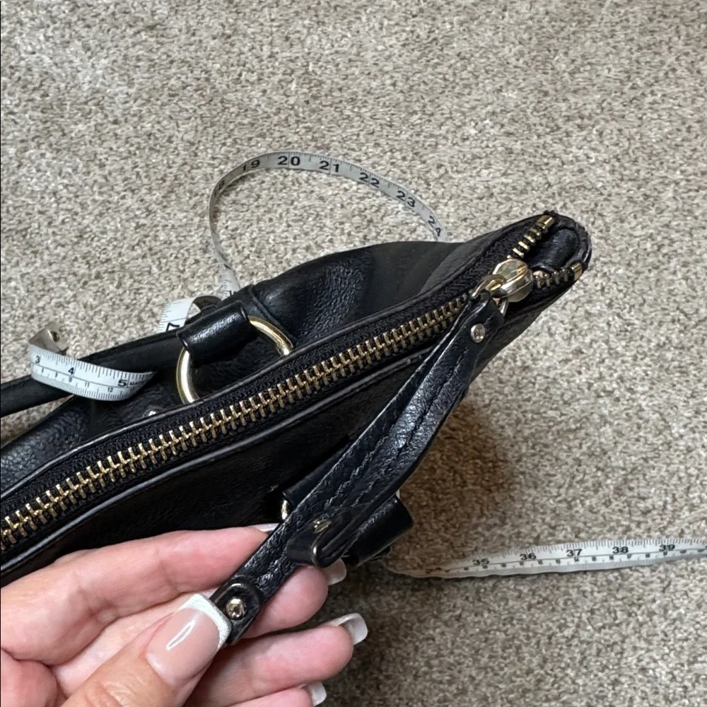 Kate Spade Berkshire Road Teegan Black Pebbled Leather Satchel Tote Bag